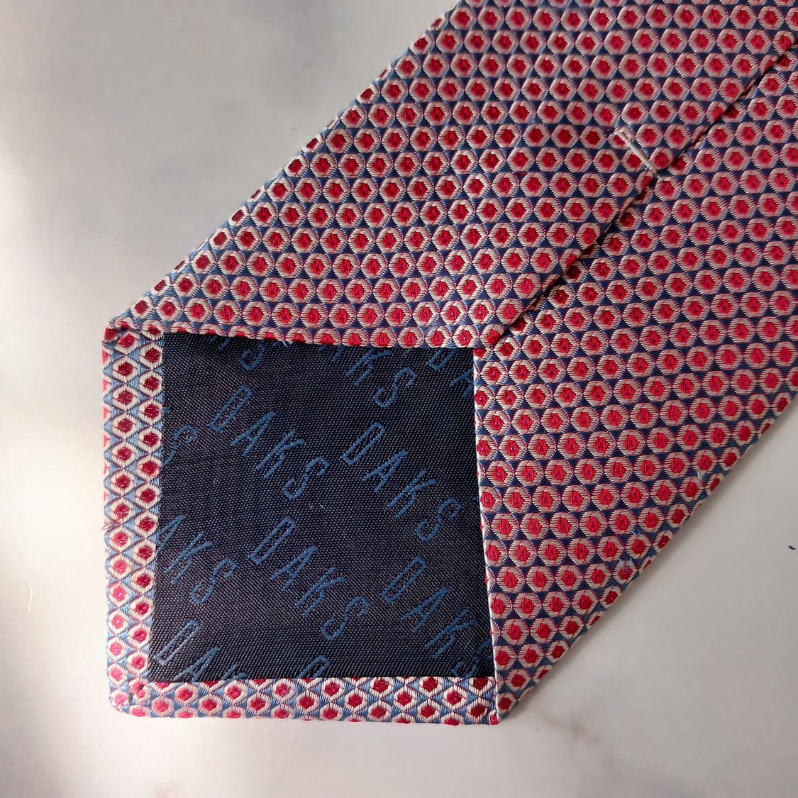 DAKS 닥스 실크 레드 패턴 넥타이 8cm A+등급 E844
 상품이미지7