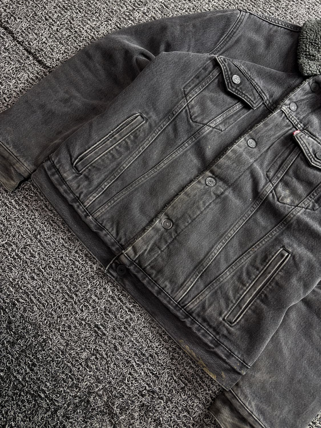 리바이스 워싱블랙 쉐르파 트러커 워크 자켓 3242 상품이미지3