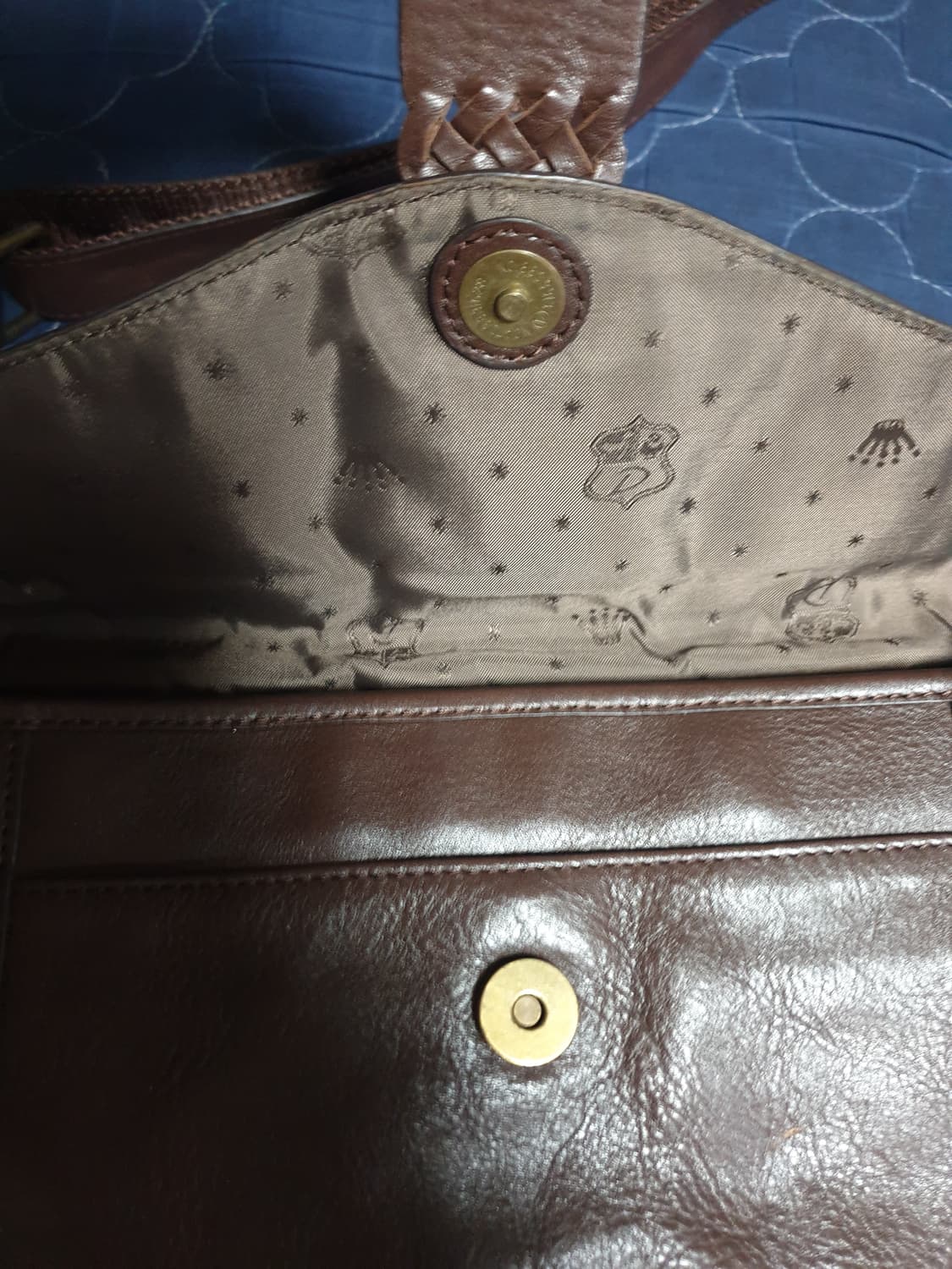 DAKOTA 빈티지 레더 버클버튼 숄더백 다크브라운 상품이미지4