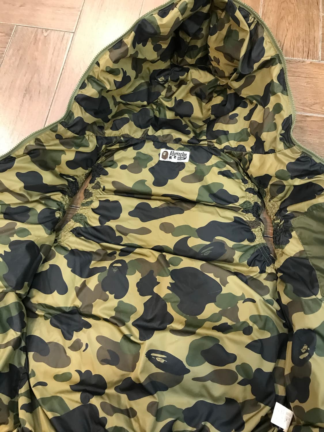 Bape Khaki Logo Two-way Padded Vest 상품이미지7