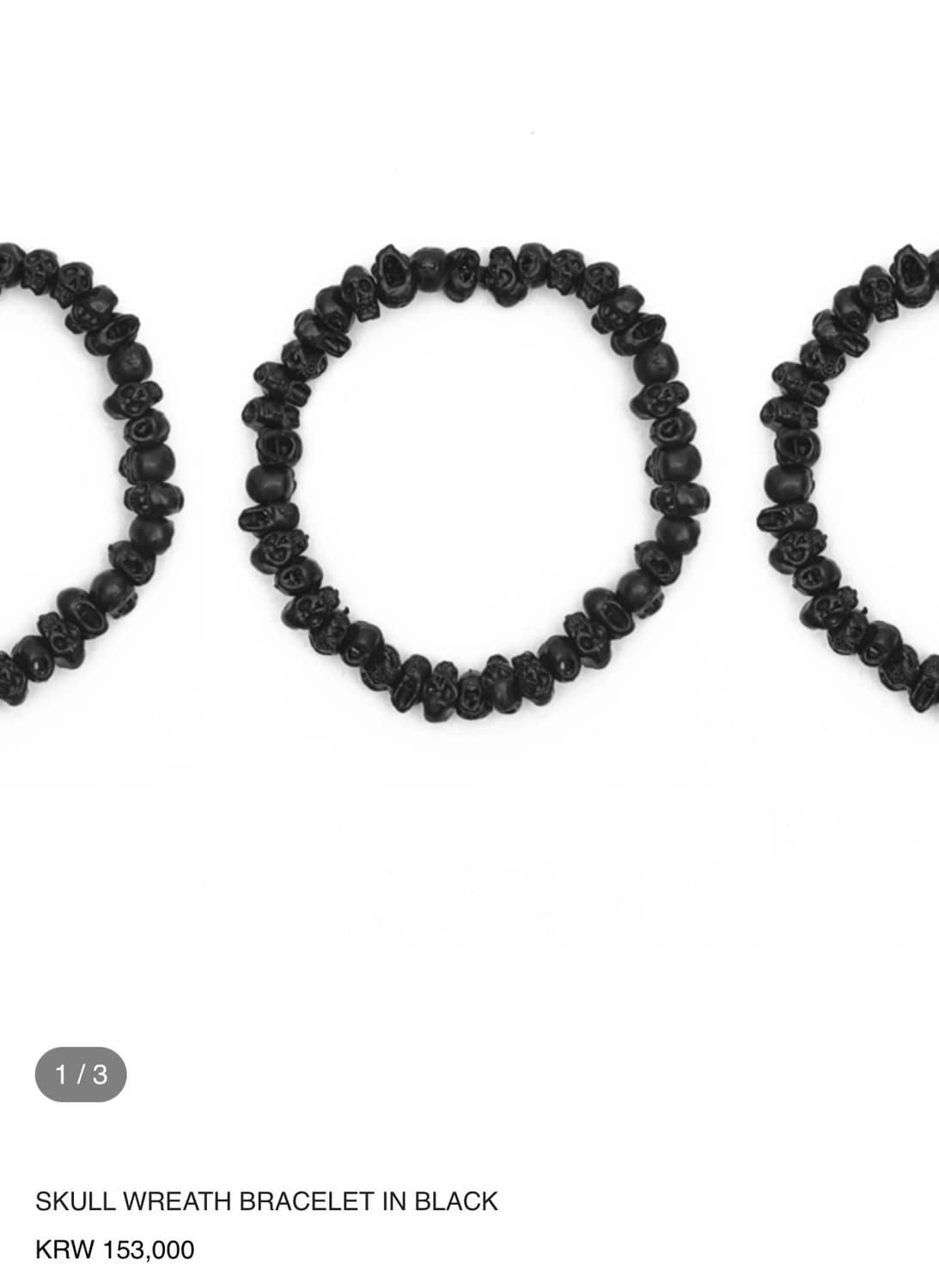 604서비스 SKULL WREATH BRACELET IN BLACK 상품이미지1