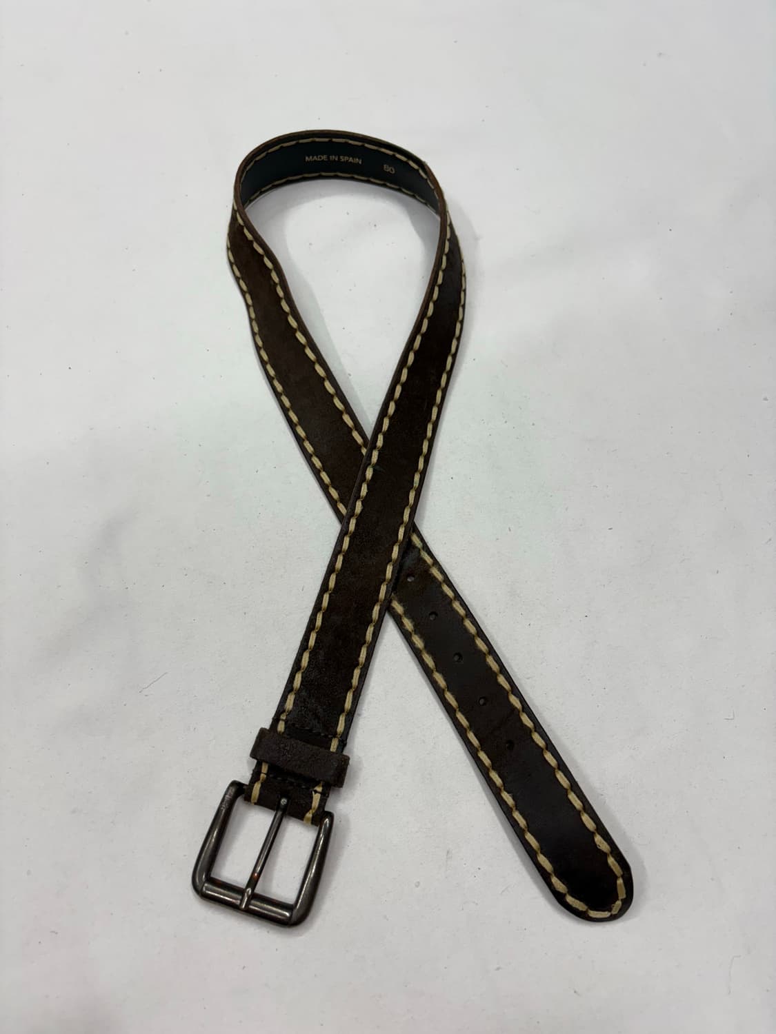 빈티지 웨스턴 스티치 벨트 made in spain 상품이미지5