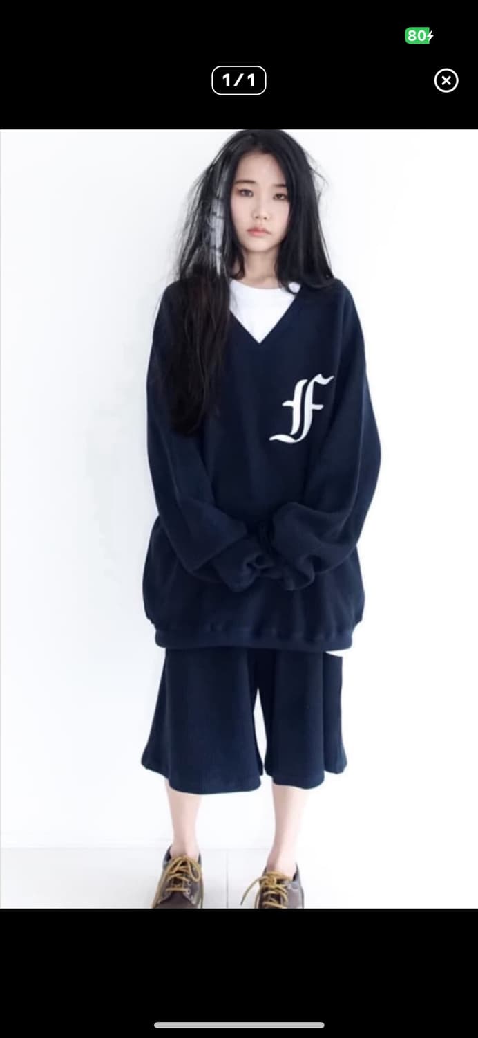 샵페어리 네이비 와플 맨투맨 셋업 상품이미지1