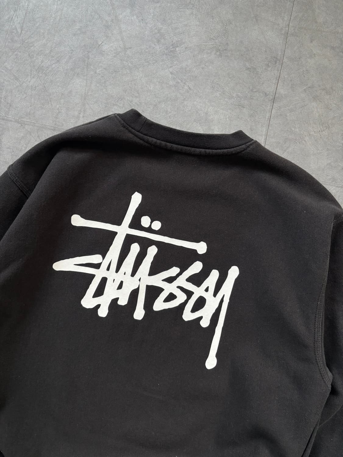 Stussy 스투시 스탁로고 블랙 맨투맨 상품이미지7