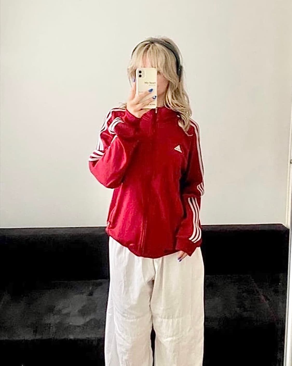 아디다스 올드스쿨 레드 져지 저지 트랙탑 집업 L 100 파이어버드 유로 상품이미지2