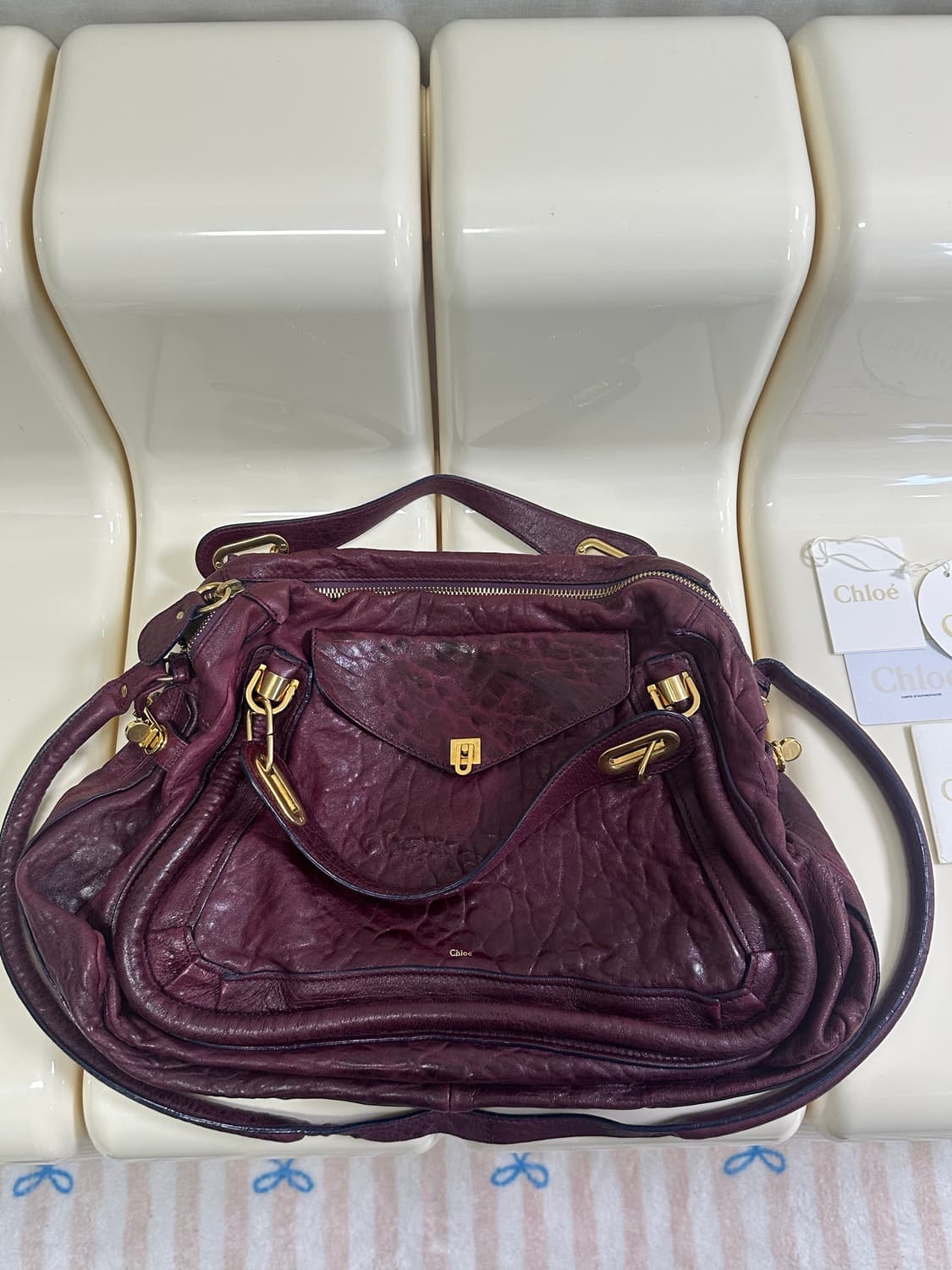 [A 정품] 끌로에 파라티백 퍼플 버건디 상품이미지7