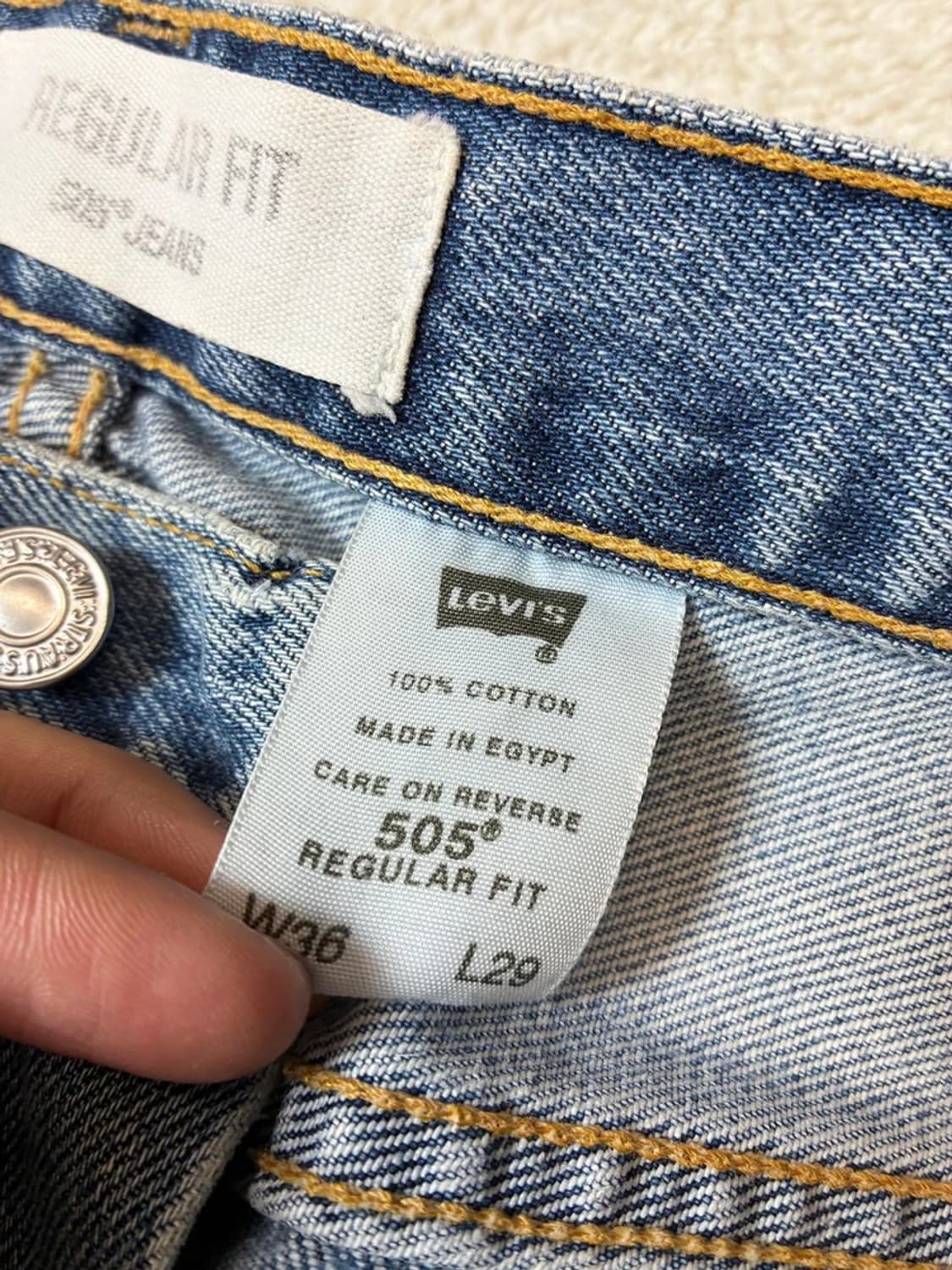 리바이스 505 EGYPT 레귤러핏 데님 팬츠 PN7981 상품이미지9