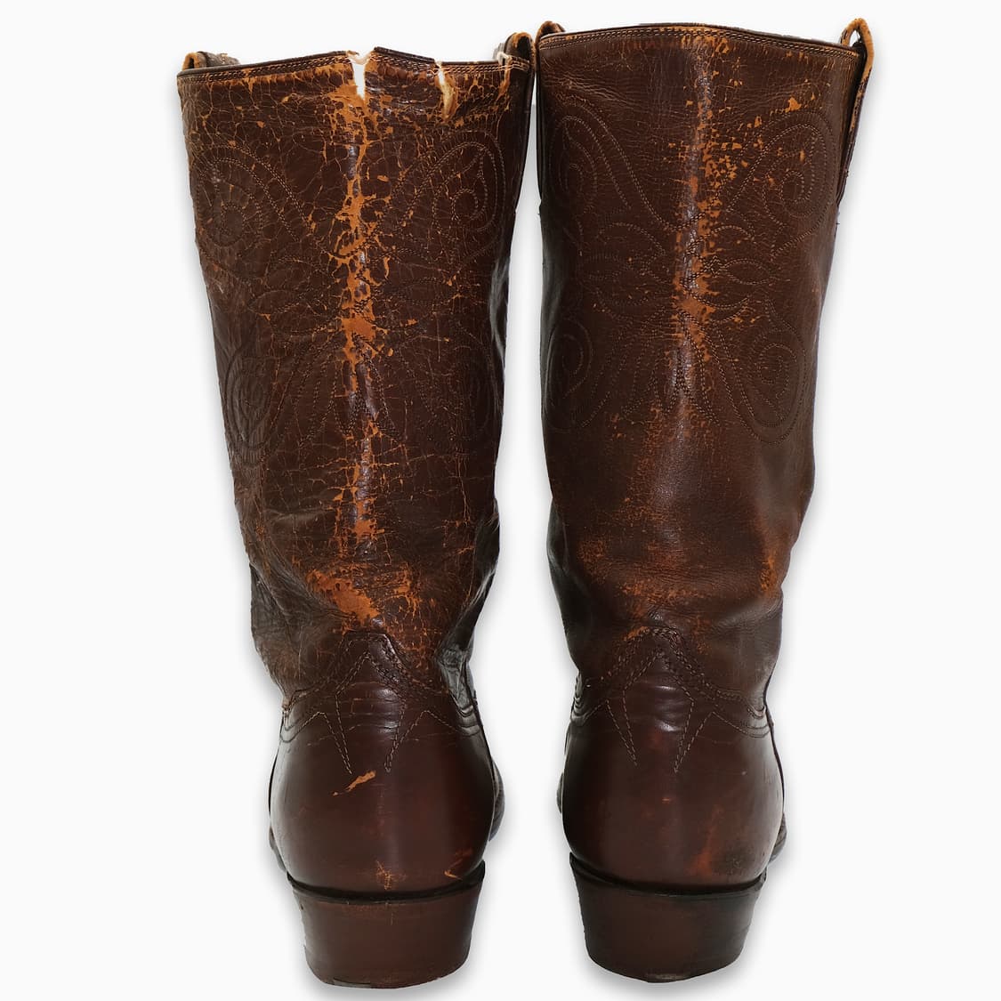 빈티지 토니 라마 웨스턴 레더 부츠 10.5B (270-275) BT 상품이미지4