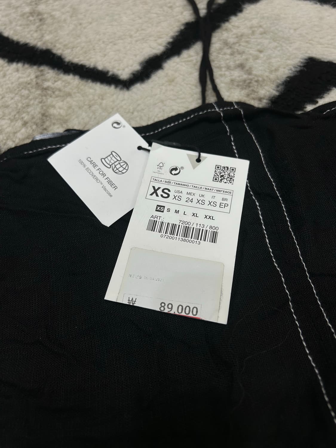 [한국S]ZARA 스티치 쇼트 점프슈트/블랙 상품이미지6