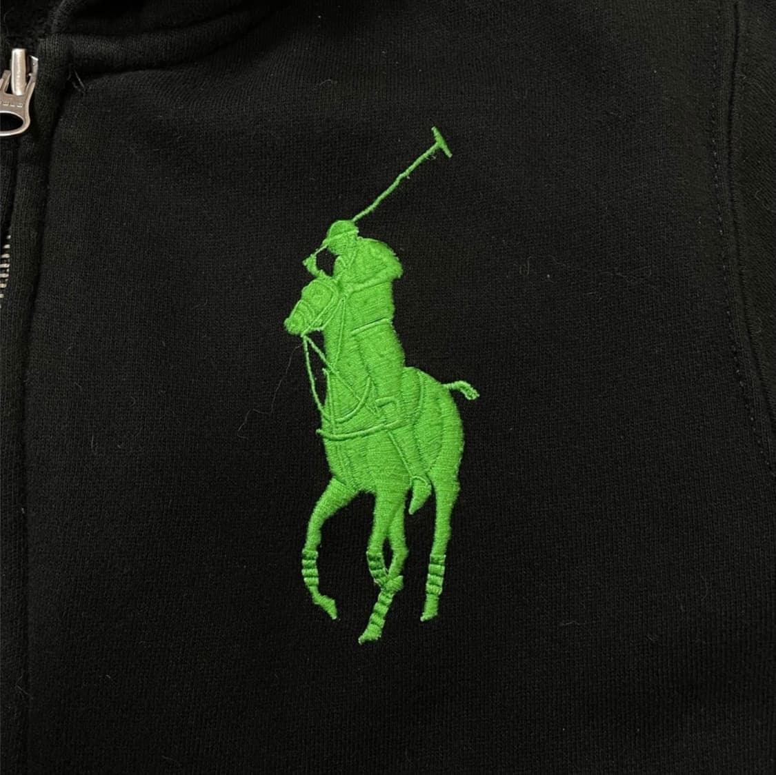 폴로 랄프로렌 블랙 빅포니 체크 후드집업 M(10-12) 상품이미지5