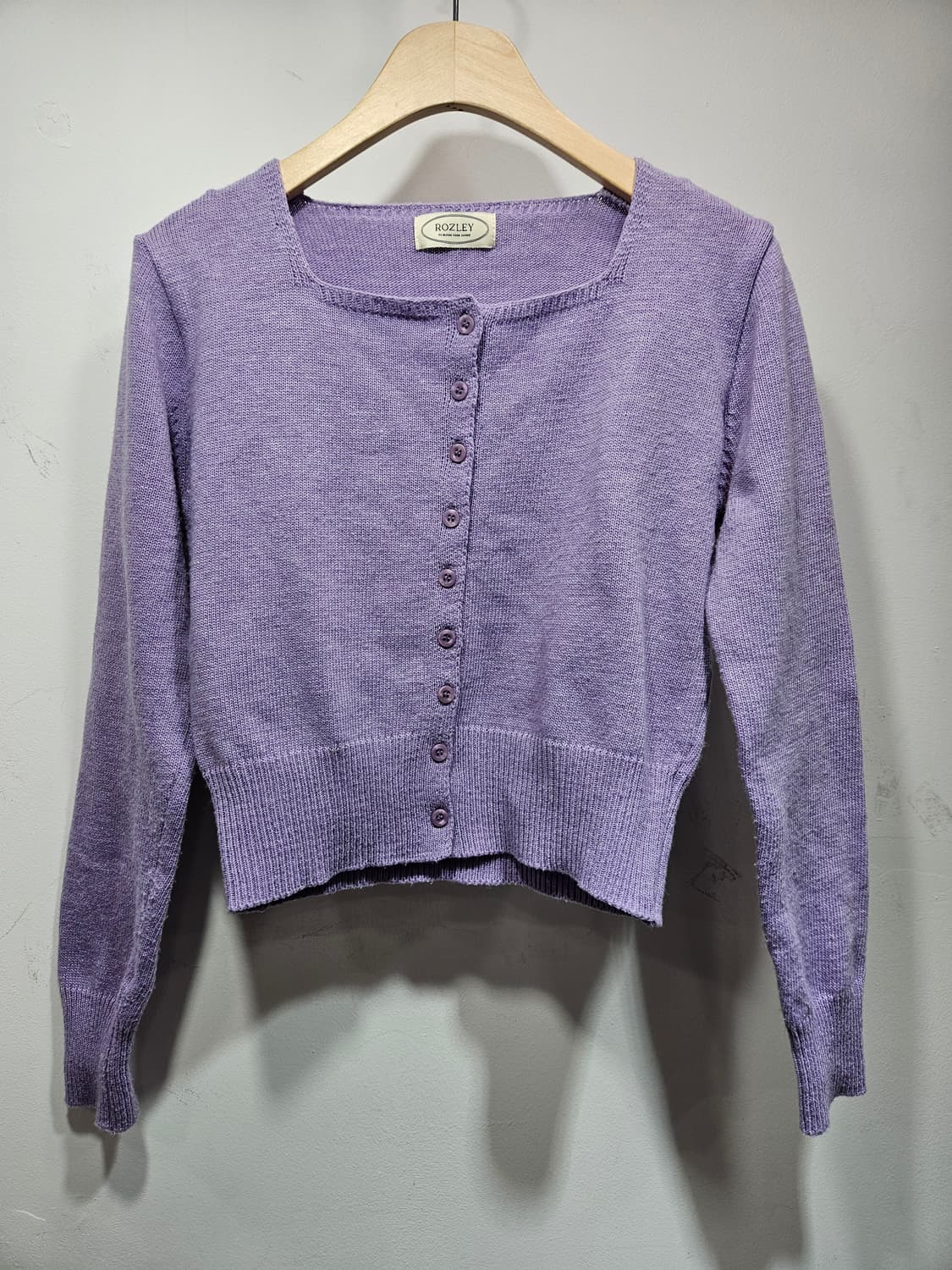 연보라 스퀘어넥 가디건 상품이미지6