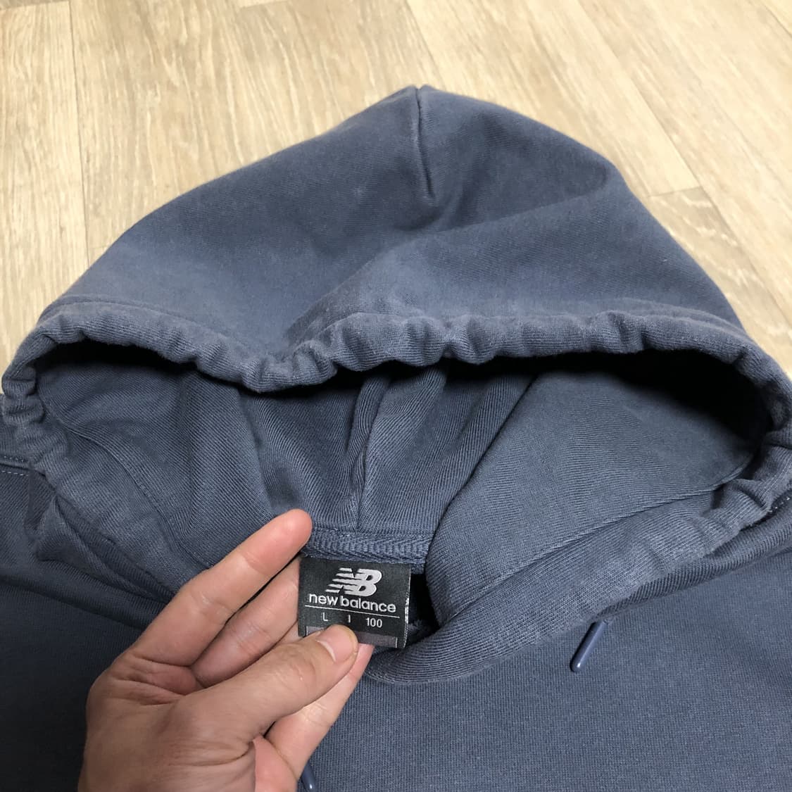 (100) 뉴발란스 New balance ESS 레터링 후드티 세미 오버 상품이미지8