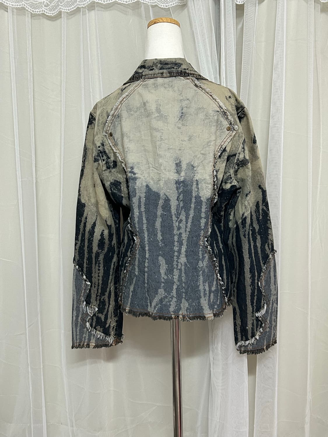 그런지 데미지 워시드 데님자켓 Y2K 상품이미지2