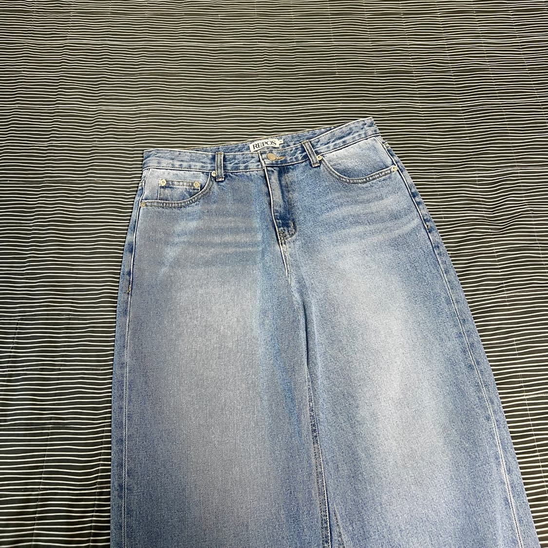 REPOS 리포스 와이드 데님 라이트블루 2 상품이미지3