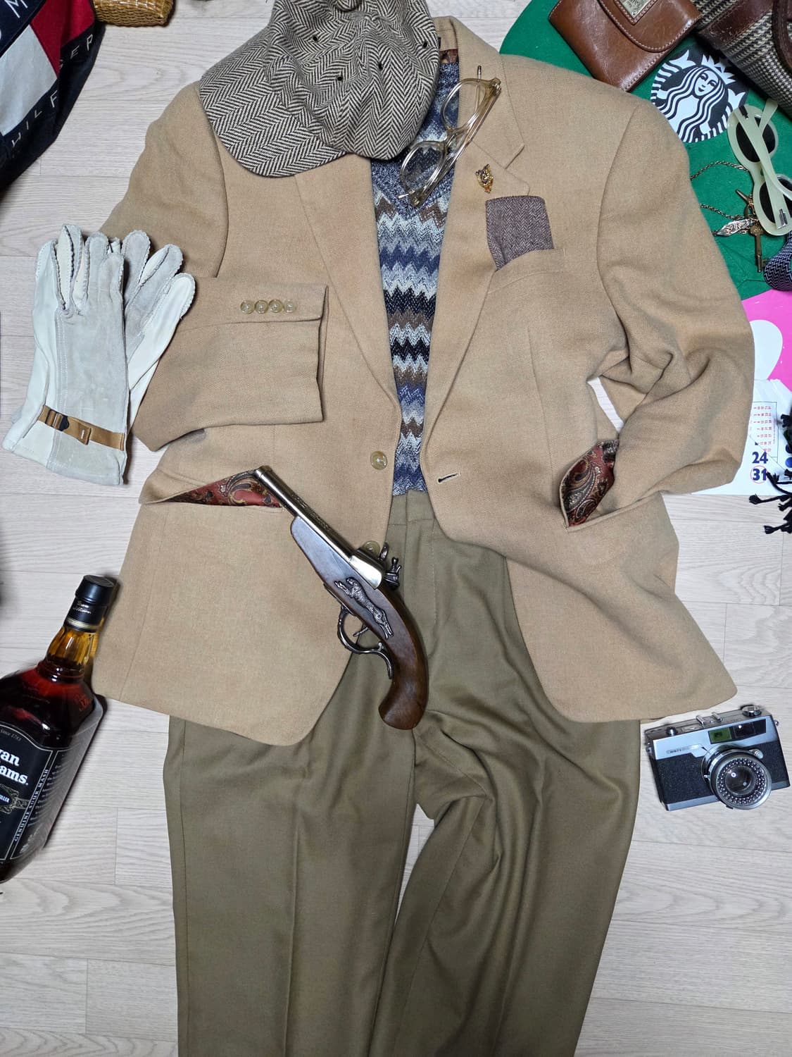 POLO RALPH LAUREN 자켓 블레이저 베이지 페이즐리 상품이미지3