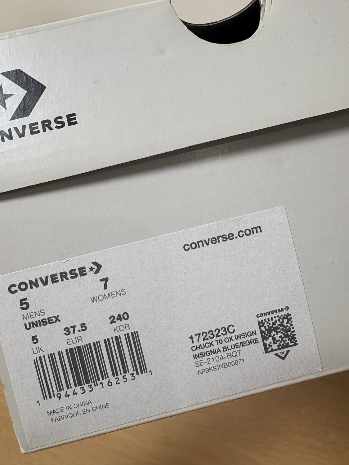 컨버스 x 프라그먼트 x 몽클레어 척70 상품이미지6