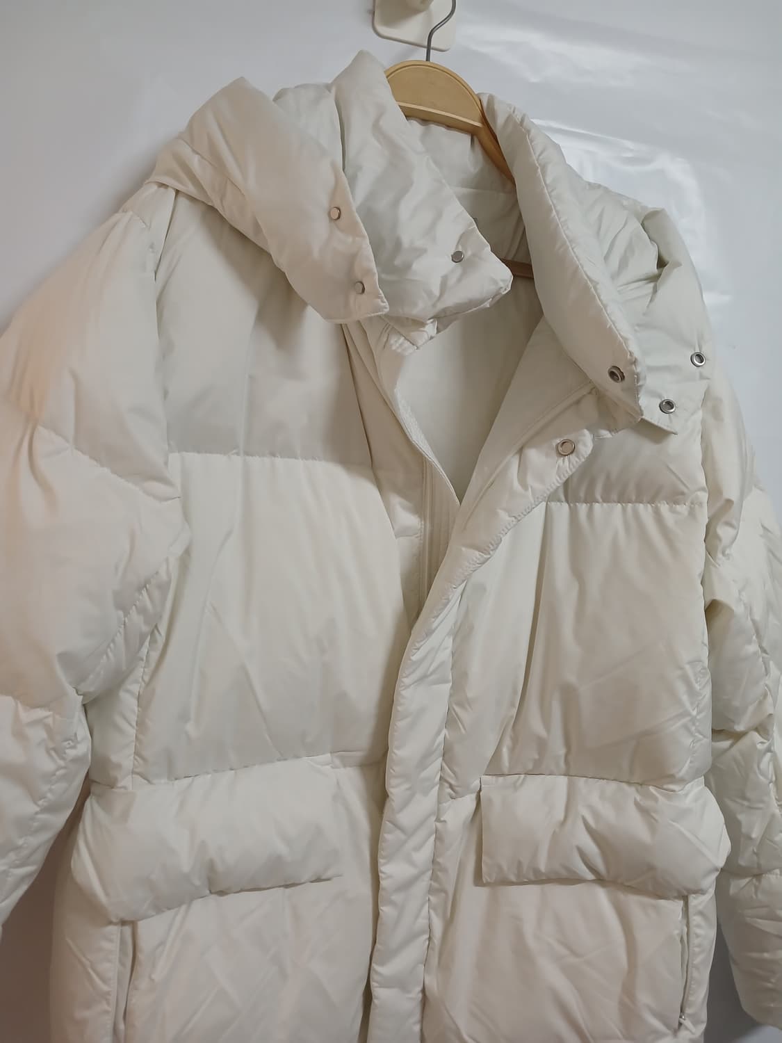 (160,95)MLB 뉴욕양키즈 롱패딩 화이트 상품이미지2