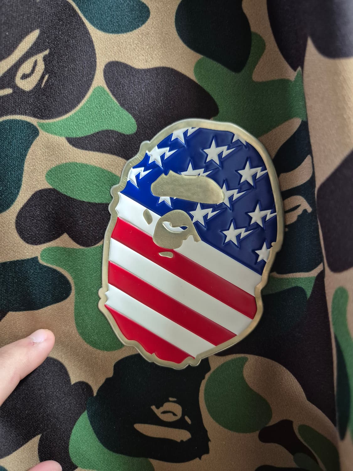 베이프 x 아디다스 슈퍼볼 샤크후드 저지 집업 상품이미지3