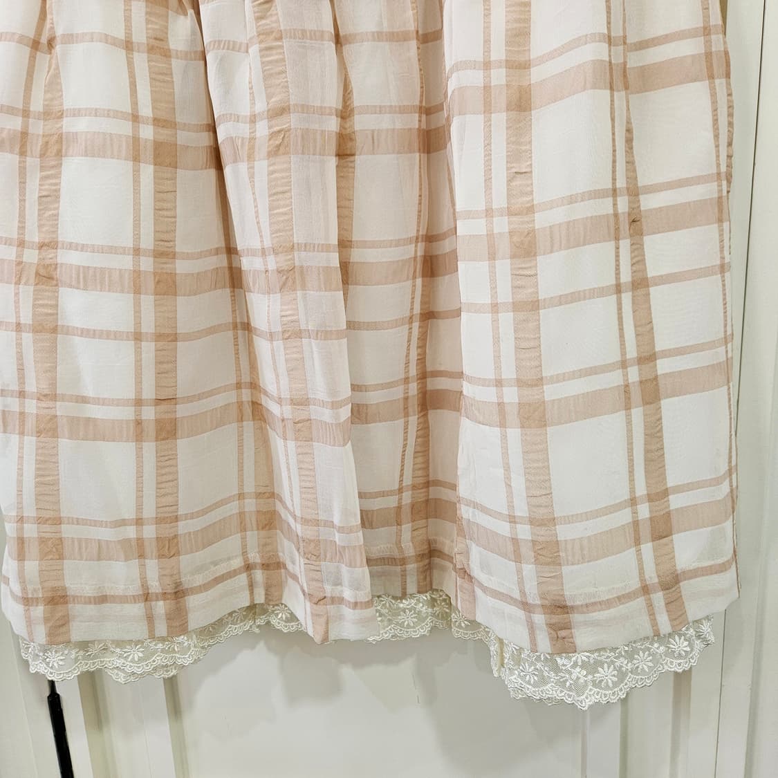 레스트로즈 밀크라떼 체크 스커트 상품이미지5