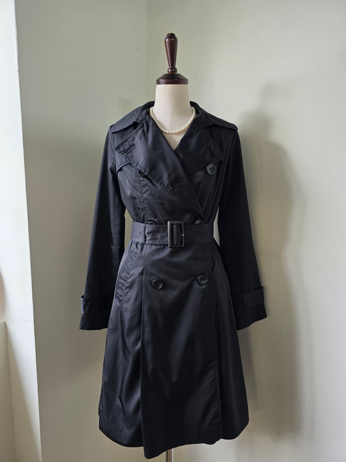 VICKY 블랙 트렌치코트 상품이미지1