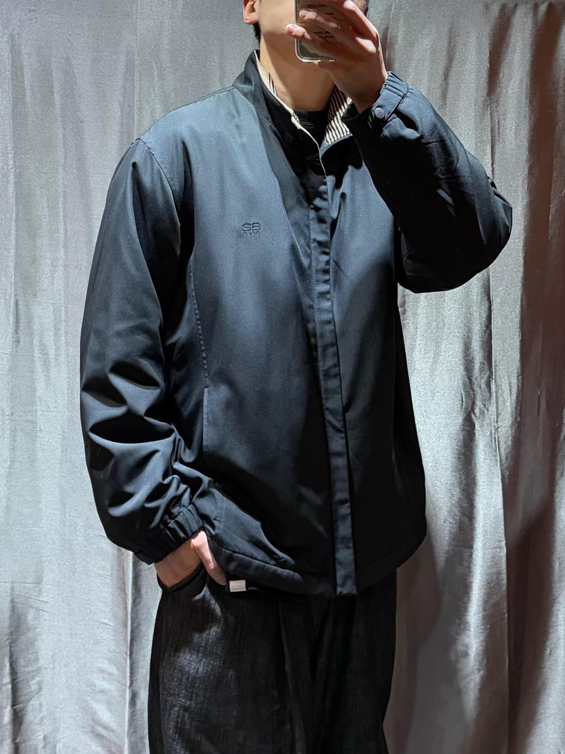 XL 발렌시아가 심볼로고 블랙 폴리쉘 자켓 상품이미지1