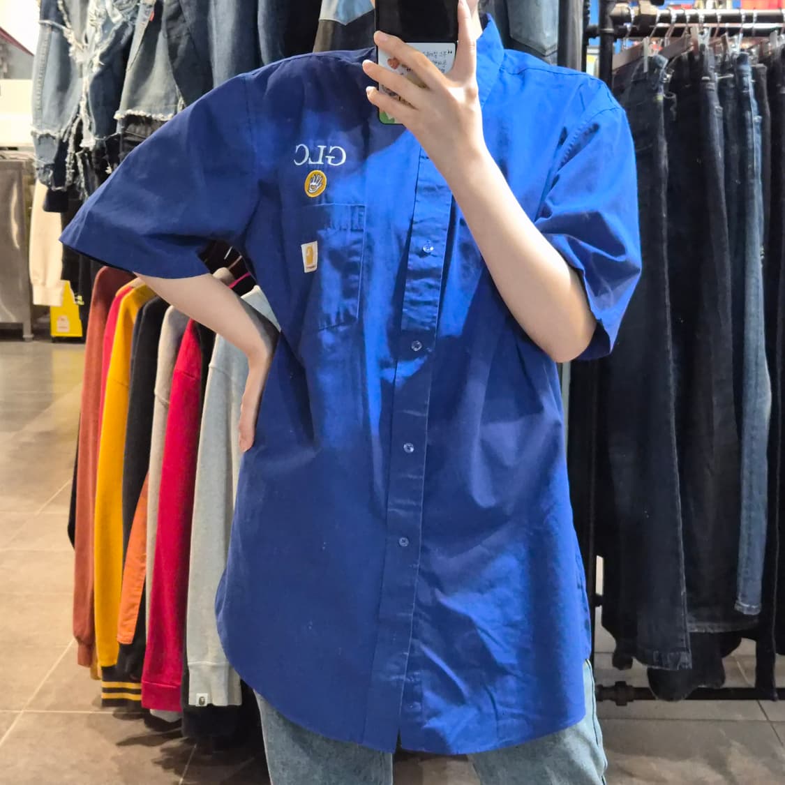 [NO.9] 칼하트 반팔 셔츠 블루 상품이미지4