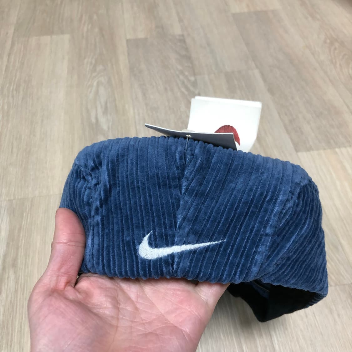 (L) 새상품 90's 나이키 NIKE 데드스탁 코듀로이 베레모 블루 상품이미지3