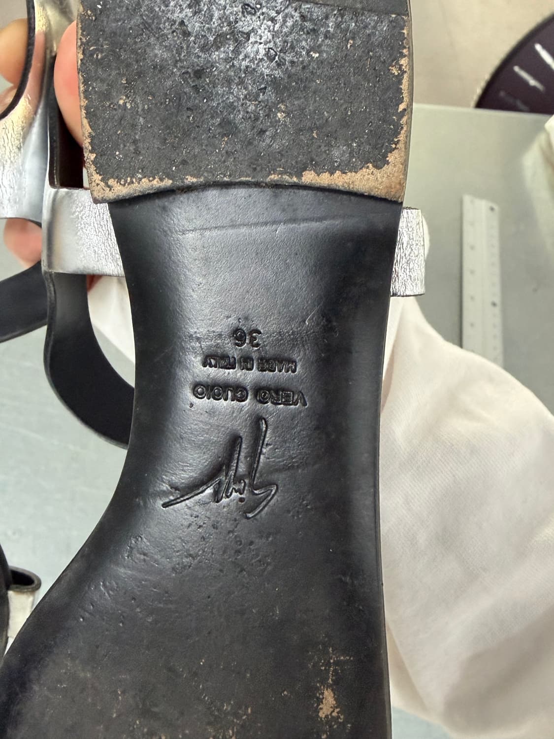 주세페 자노티 실버 샌들 36 (230mm) 상품이미지5