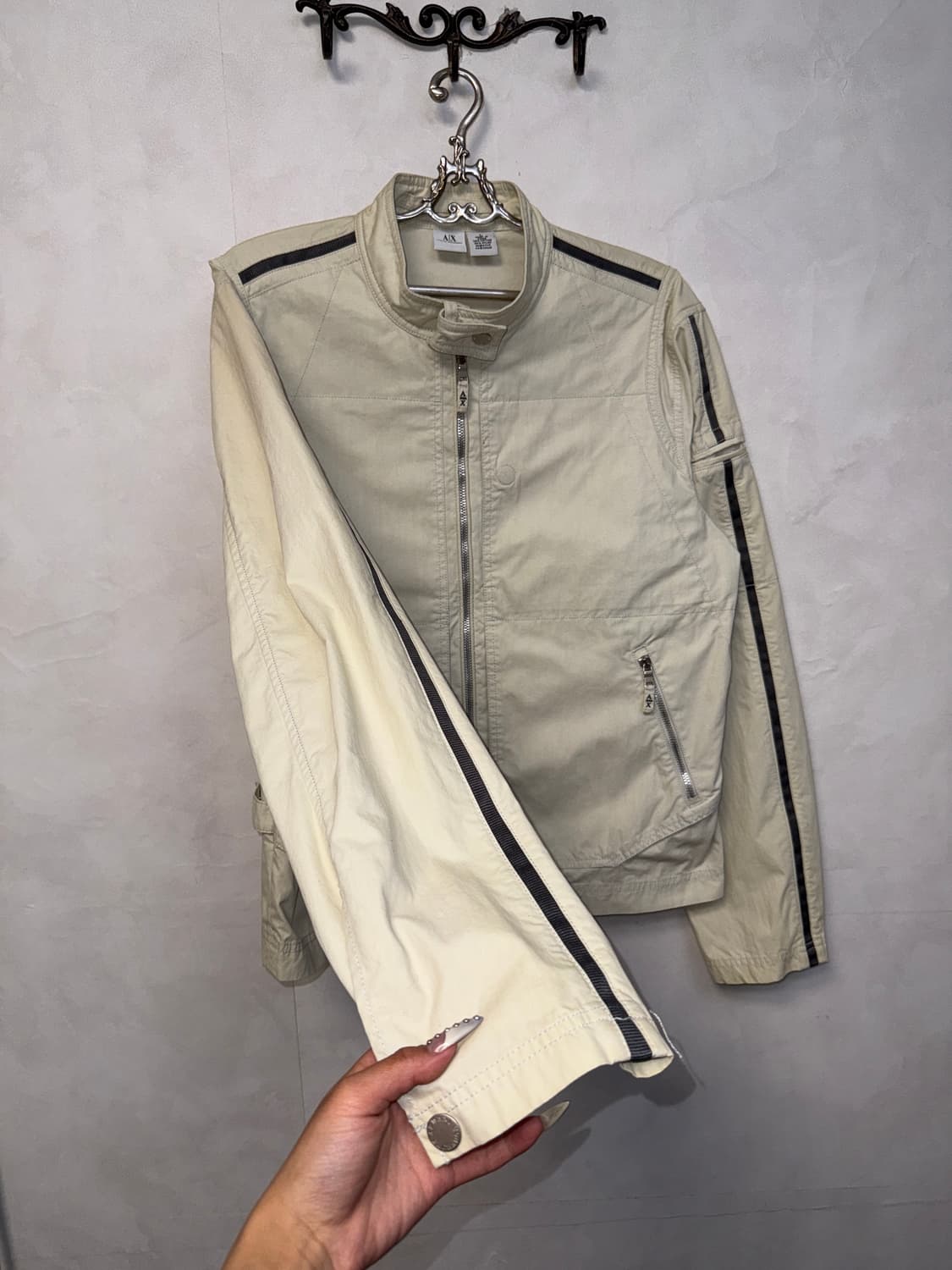 ARMANI EXCHANGE ivory two ways biker jk 상품이미지2