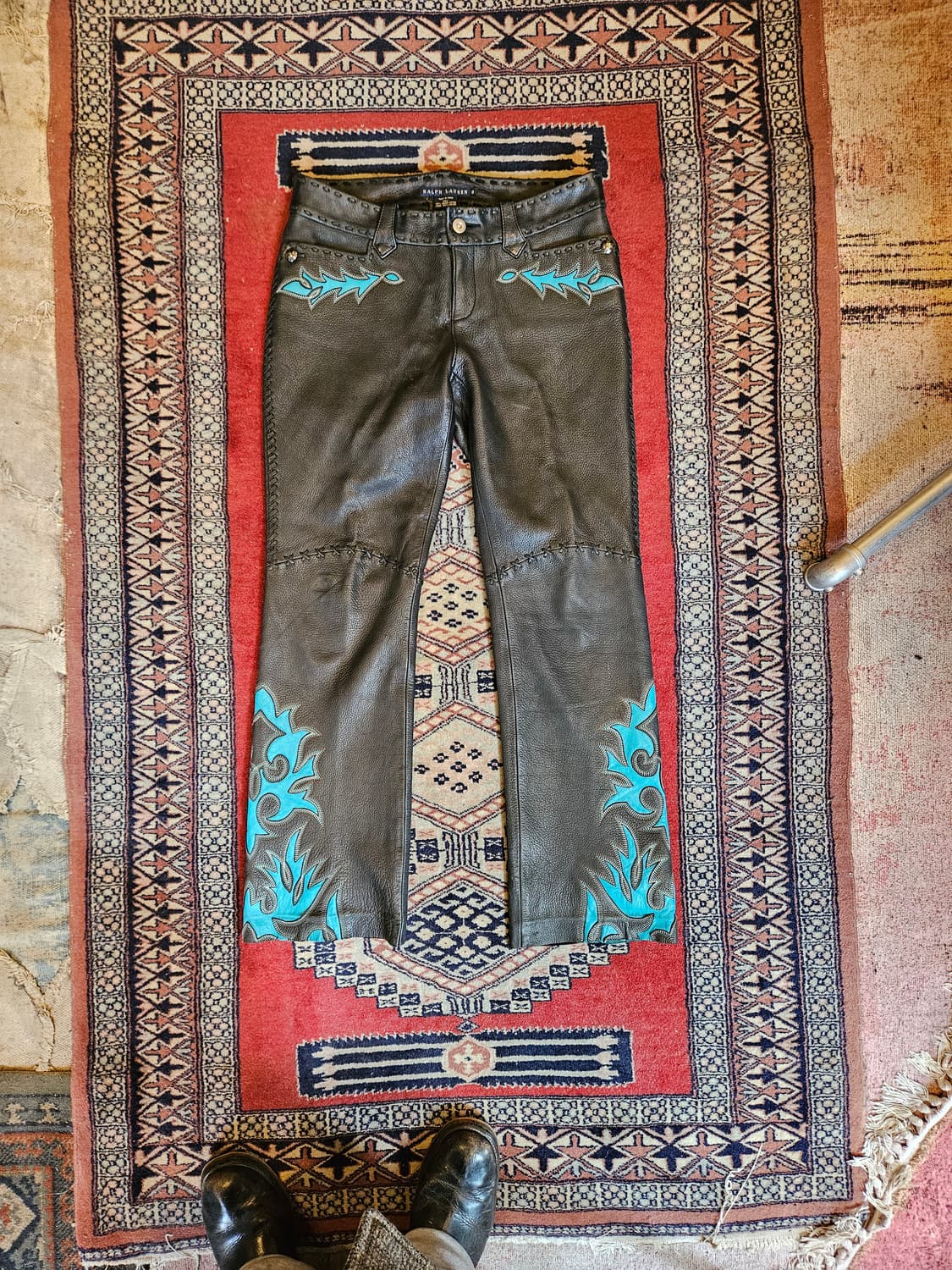 빈티지 폴로 랄프로렌 레더 팬츠 상품이미지2