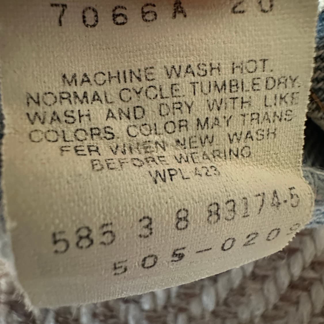 LEVI'S 505 80's usa made denim jeans 상품이미지6