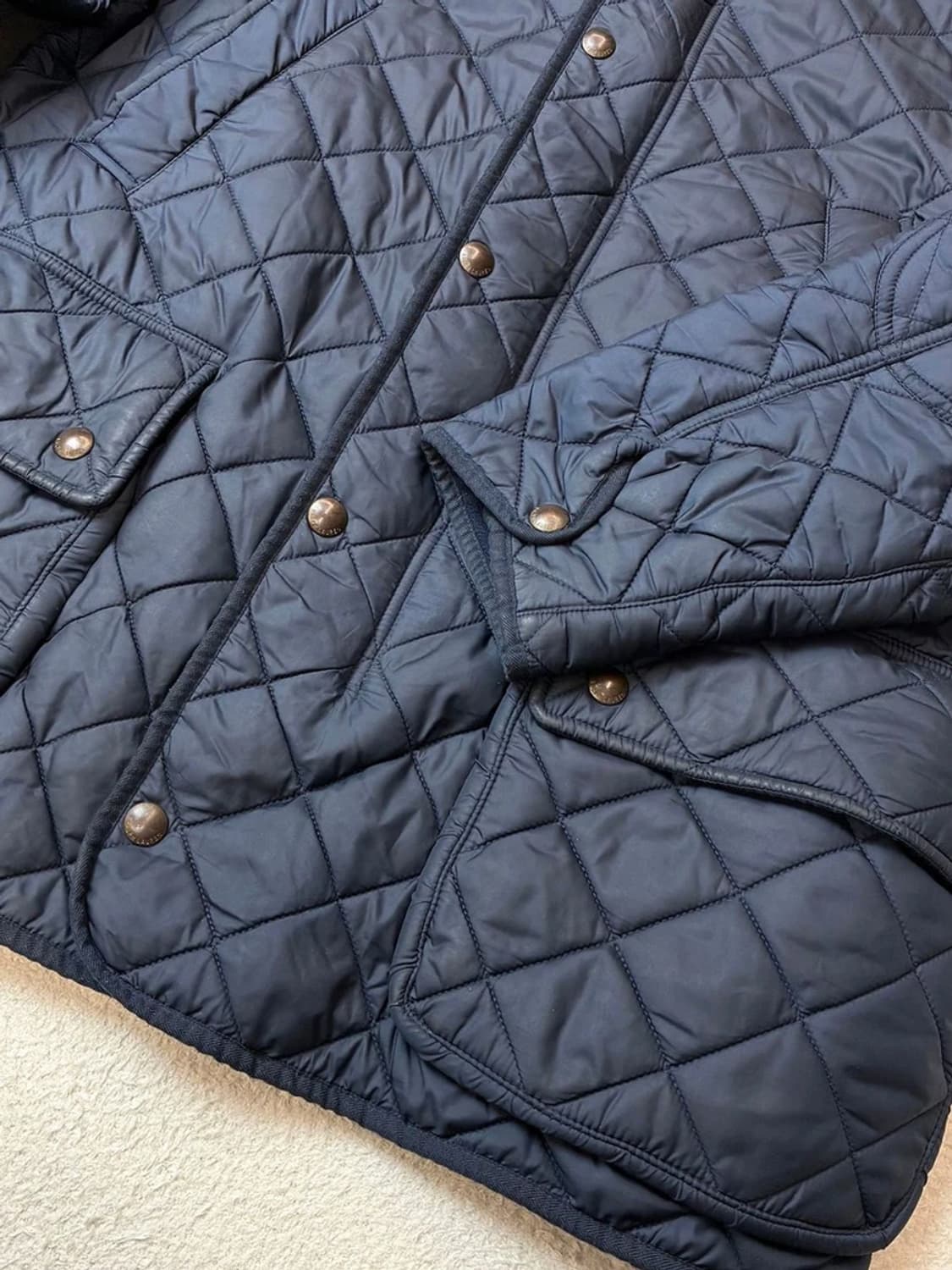 폴로 랄프로렌 클래식 캠튼 퀄팅 가죽 배색 자켓 PN6275 상품이미지4