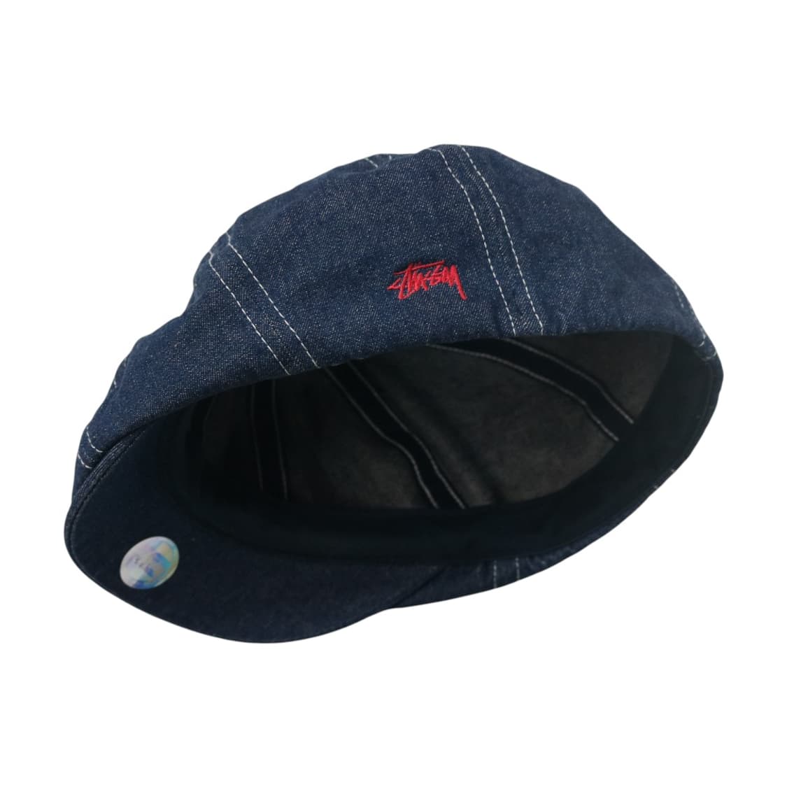 스투시 Stussy  빈티지 데님 레드 로고 자수 헌팅캡 (L/XL) 상품이미지1