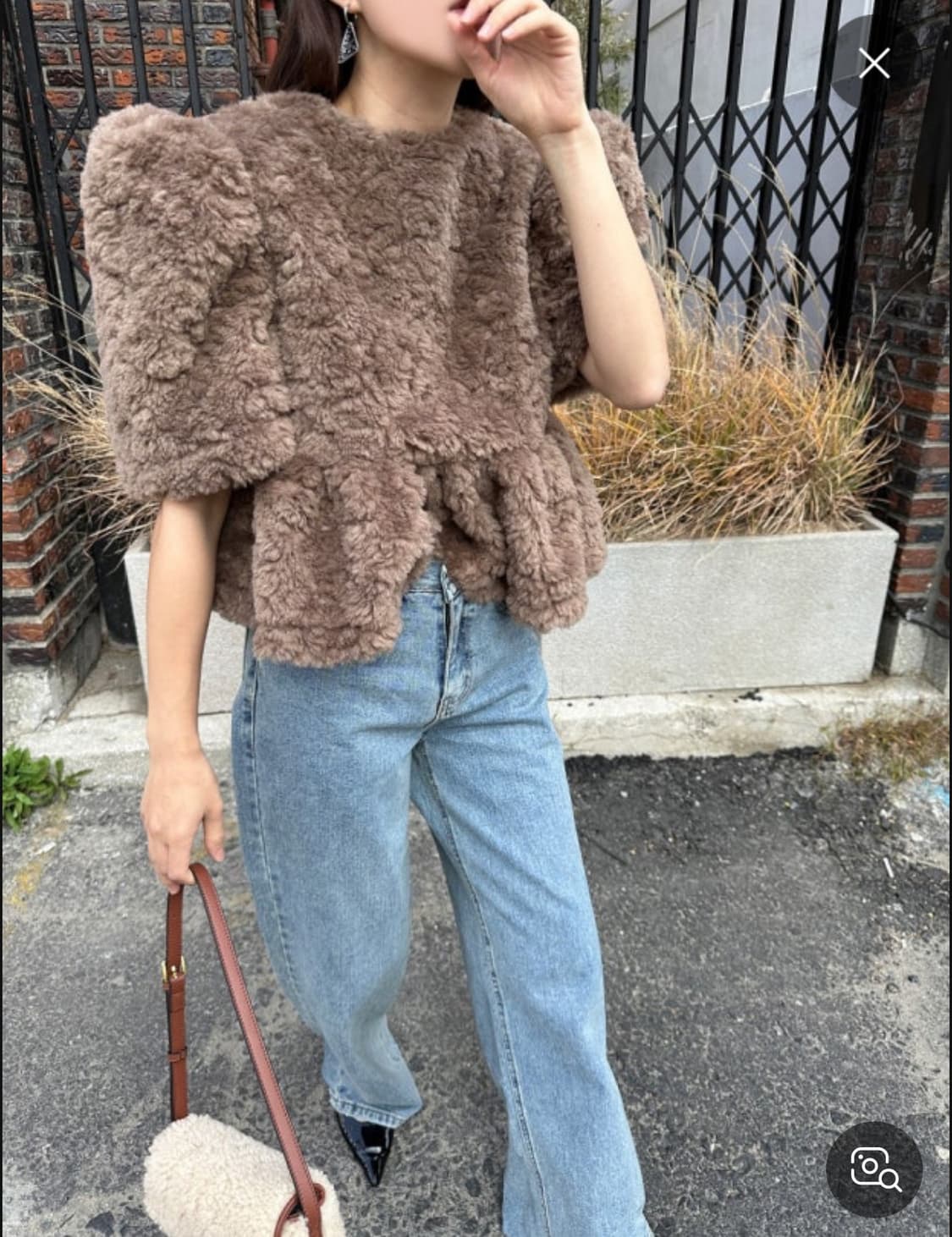 드노리타 시어링 러플 퍼프 블라우스 상품이미지4