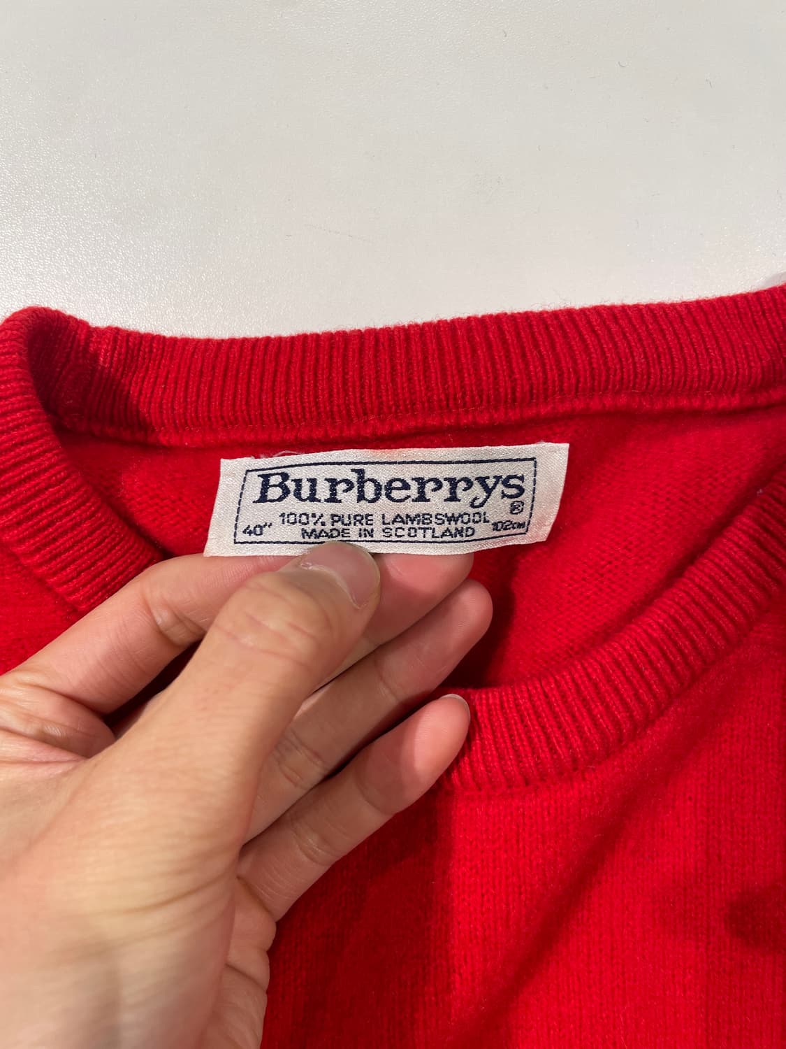 버버리 레드 월계수 로고 크루넥 울 니트 상품이미지7