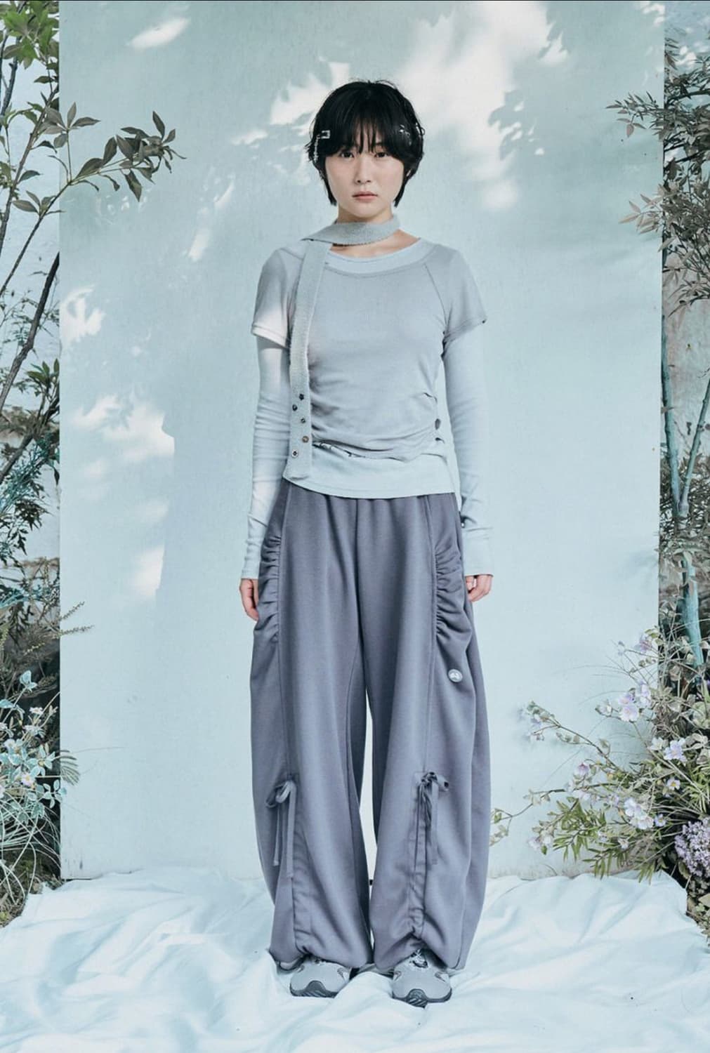 허그유어스킨 앙고라 베이비 머플러 (그레이) 상품이미지3