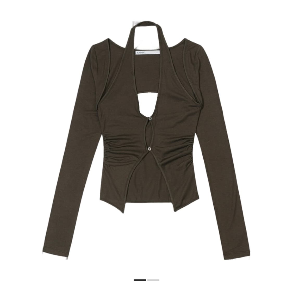 보헤미안서울 HALTER BOLERO SLEEVE 카키 상품이미지1