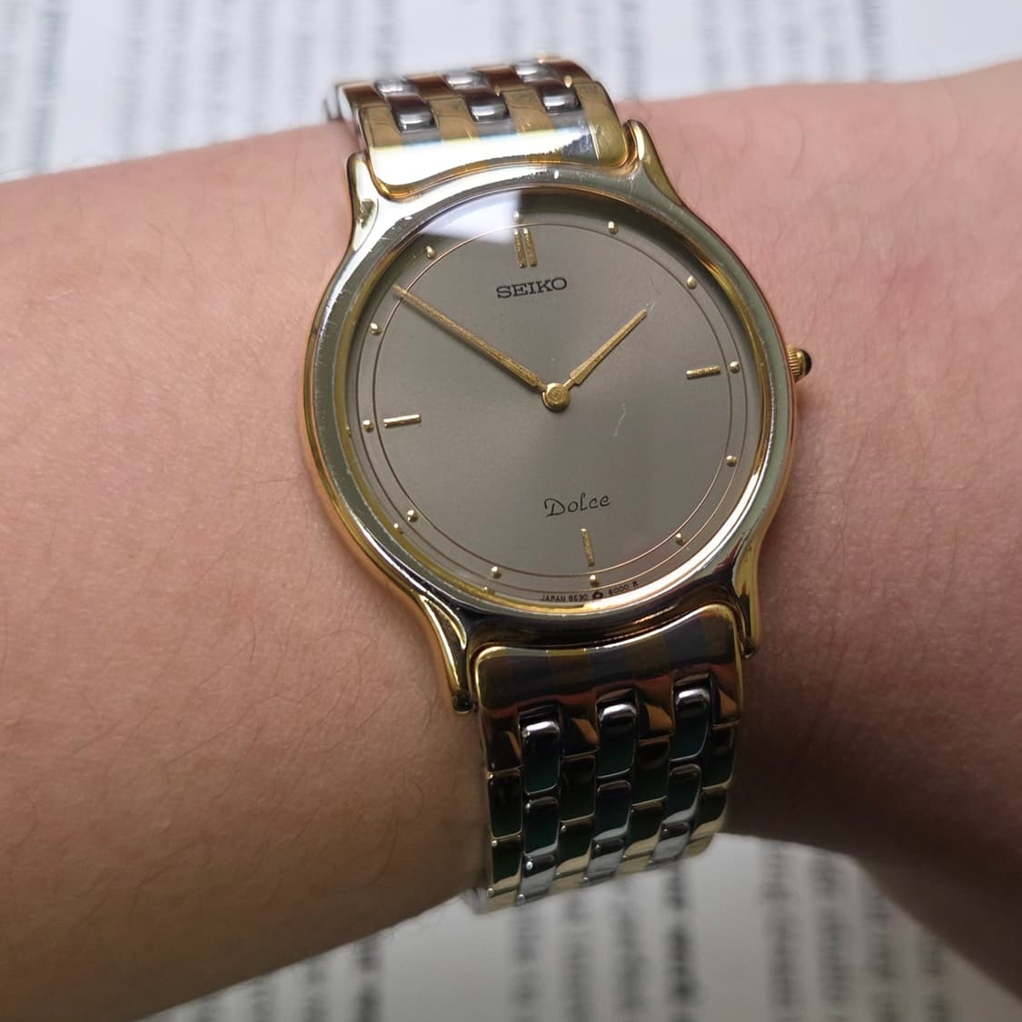 빈티지 세이코 돌체 순정 그레이다이얼 슬림쿼츠 브레이슬릿 ver. 상품이미지9