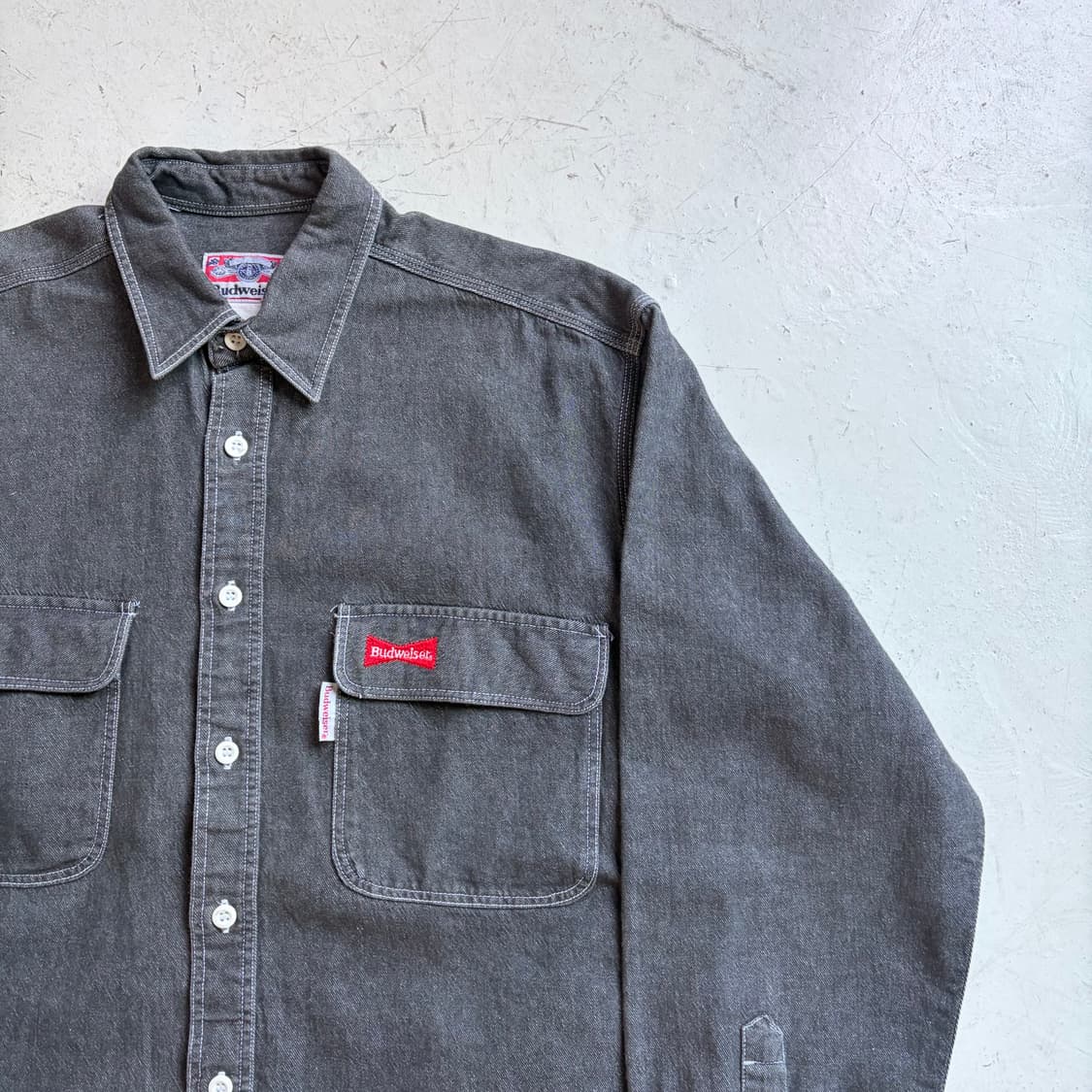 버드와이저 빈티지 워크셔츠 L 상품이미지2