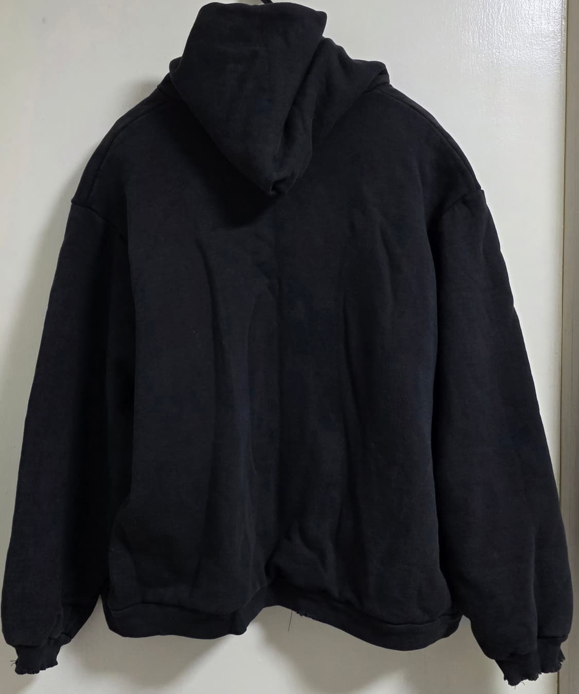 A.PRESSE 25AW 블랙 데미지 후드집업 5size 상품이미지3