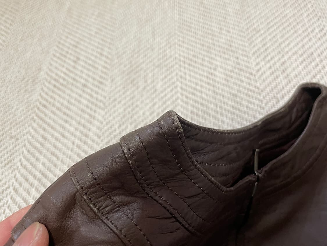 언타이틀드 소프트 양가죽 미니멀 집업 자켓 J03510 상품이미지6