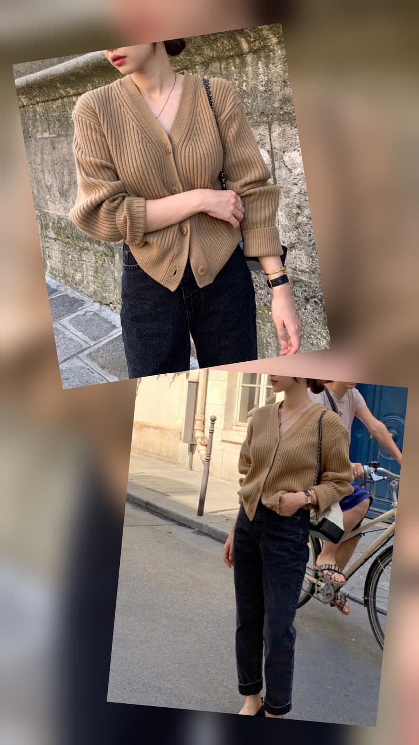 바이윤하 샵마그넷 울&캐시미어 가디건 free  상품이미지10