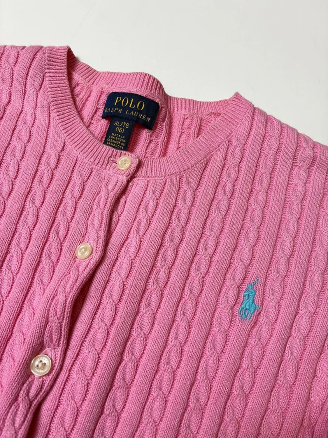 폴로 랄프로렌 큐알 신형 꽈배기 니트 가디건 PN8856 상품이미지3