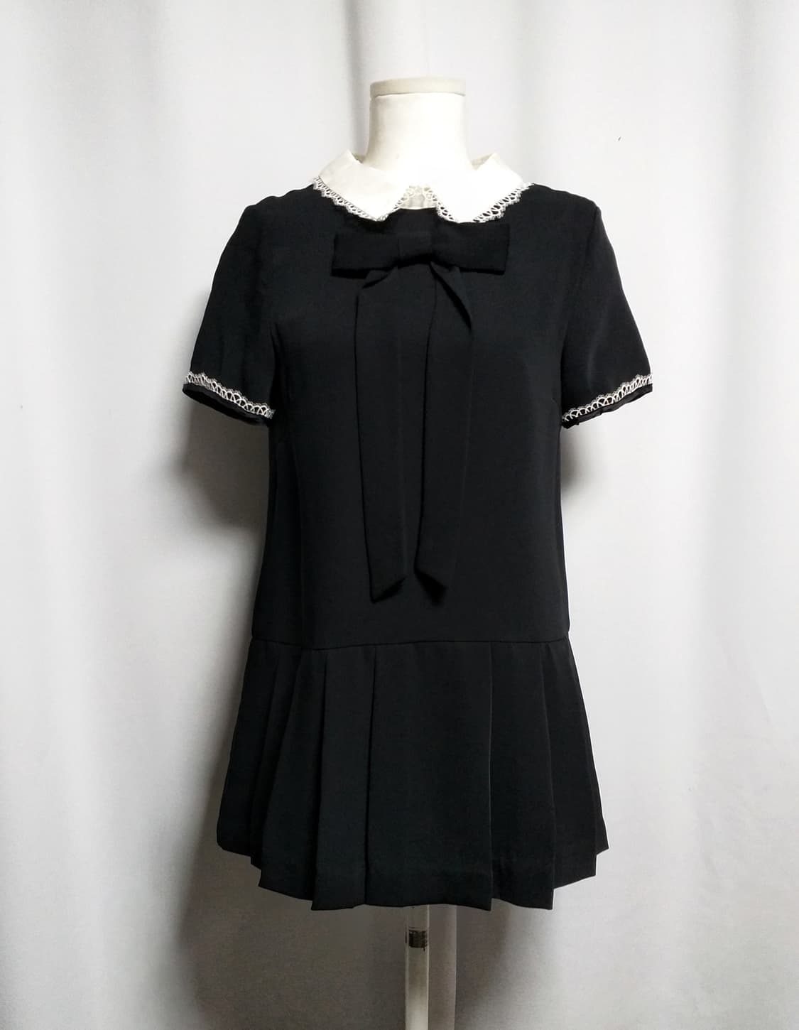 밀크코코아 리본 반팔 플리츠원피스 달천깔 히메갸루 핀터깔 세라 세일러 상품이미지2