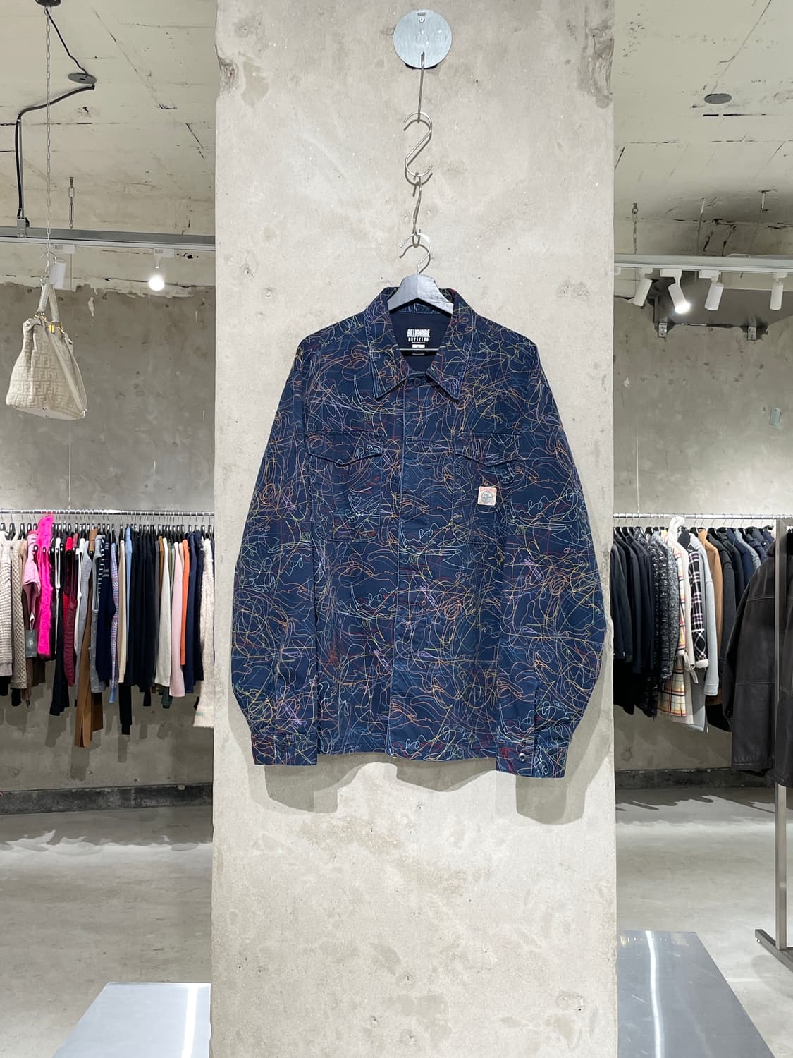 빌리어네어 보이즈 클럽 네이비 갤럭시 히든 버튼 자켓 상품이미지1