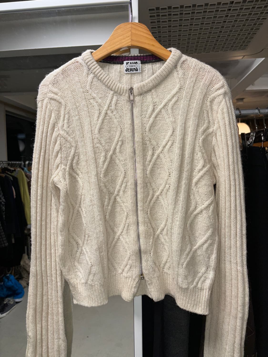 아이스버그 진스 집업 니트 상품이미지3