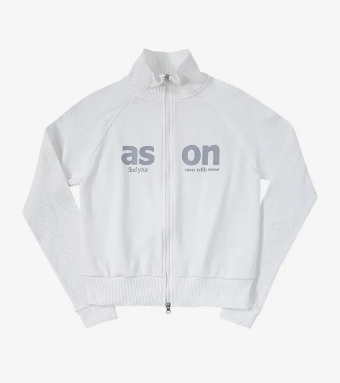 애즈온 솔트 집업 화이트 상품이미지1