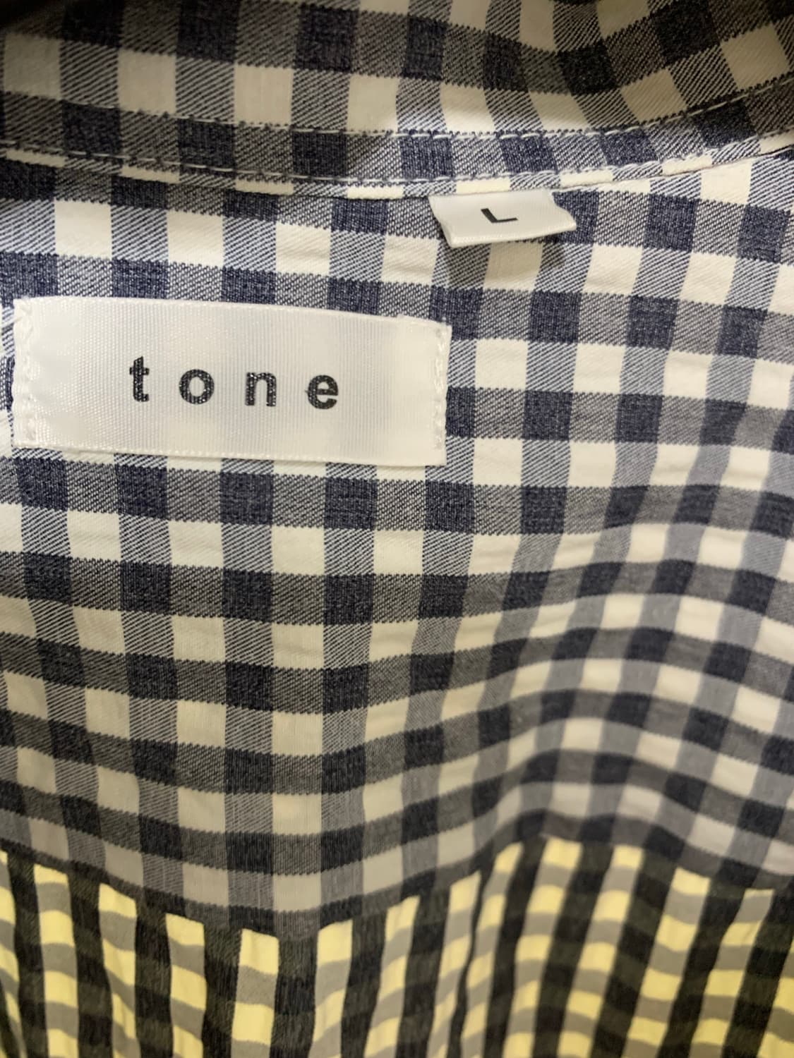 톤 셔츠 체크 남방 미사용품 판매합니다 상품이미지3