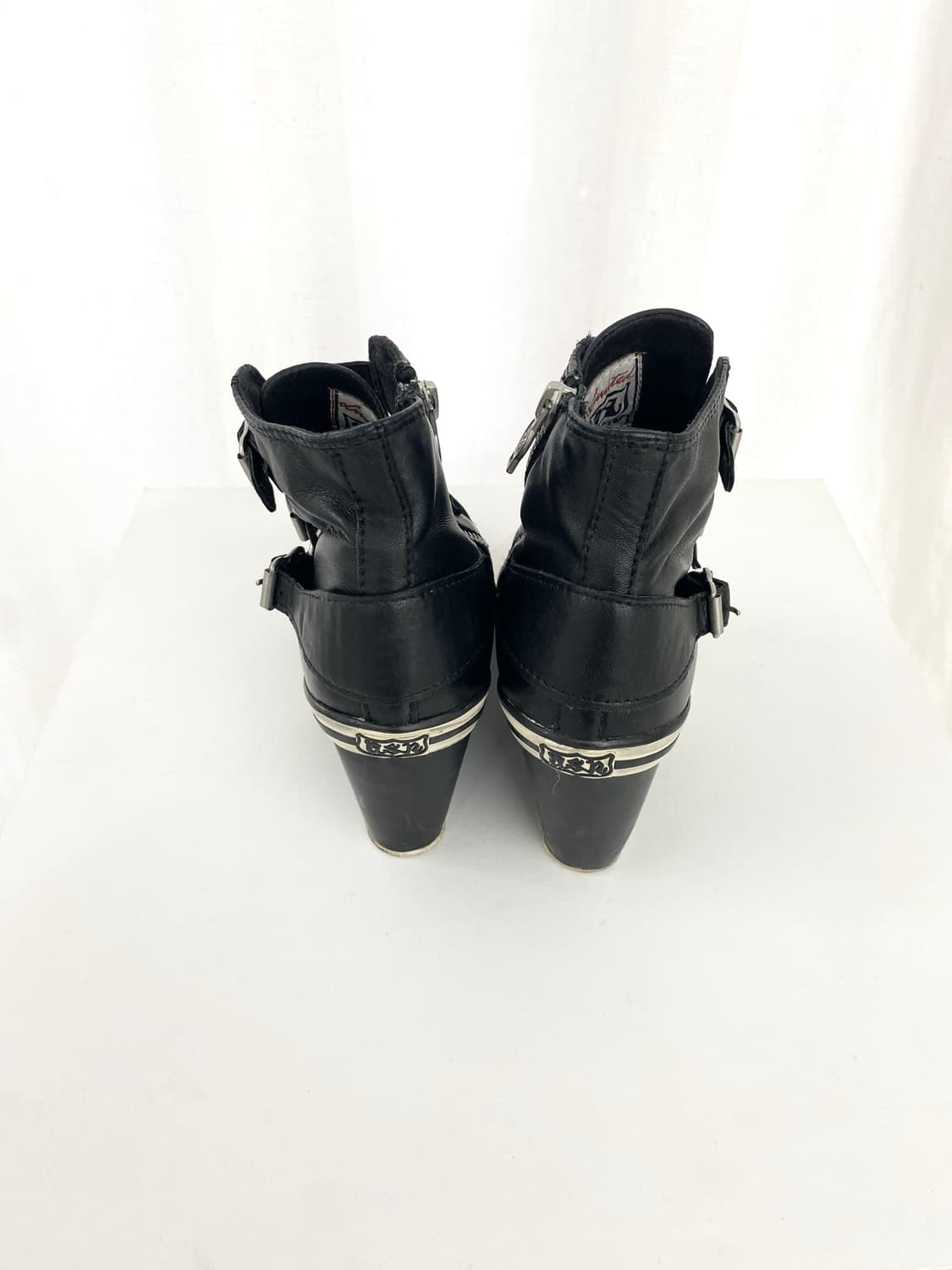 ASH 10s Buckle Leather Wedge Sneakers 상품이미지3