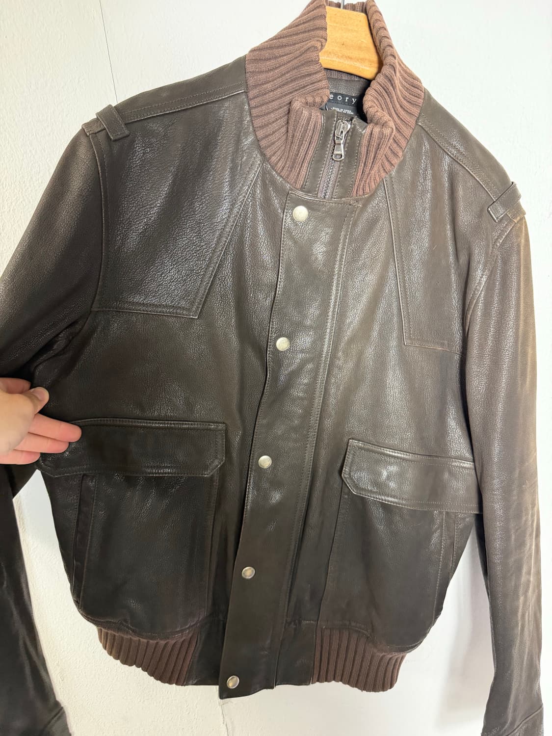 띠어리 가죽자켓 레더자켓 띠어리자켓 띠어리가죽자켓 theory 상품이미지1